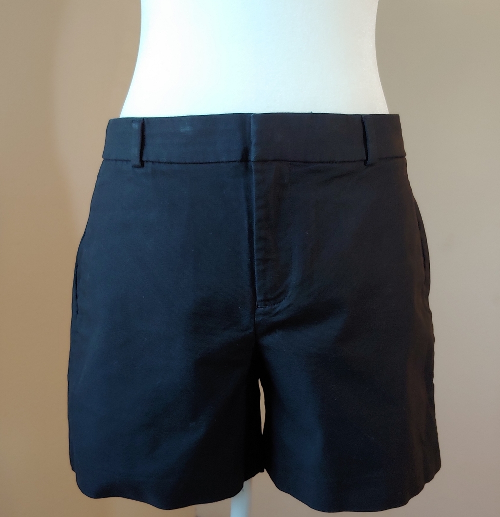 Banana Republic New Women's Classic Cotton Chino Shorts Black Size 4 NWT